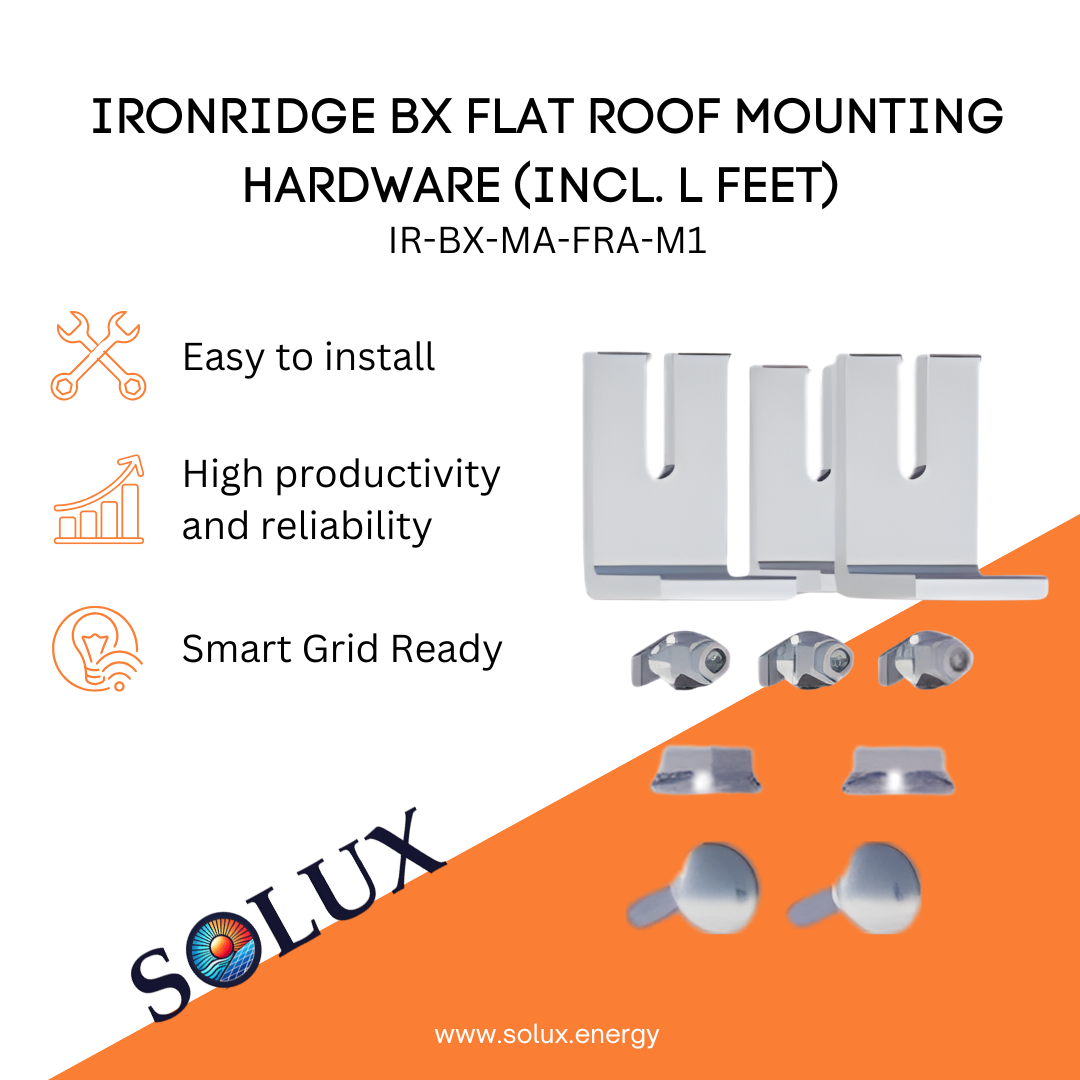 This is an image of Mounting Hardware L feet BX Flat roof mounting by Ironridge